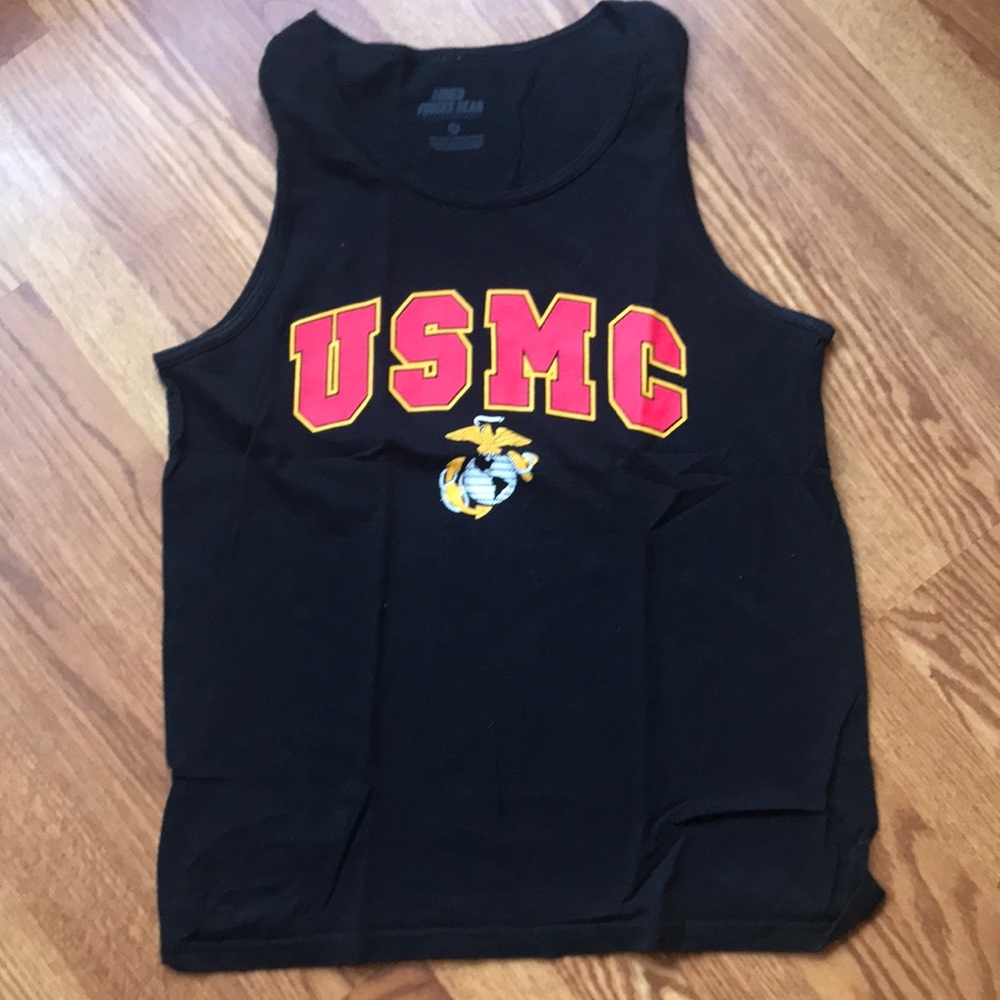 Black USMC Tank Top